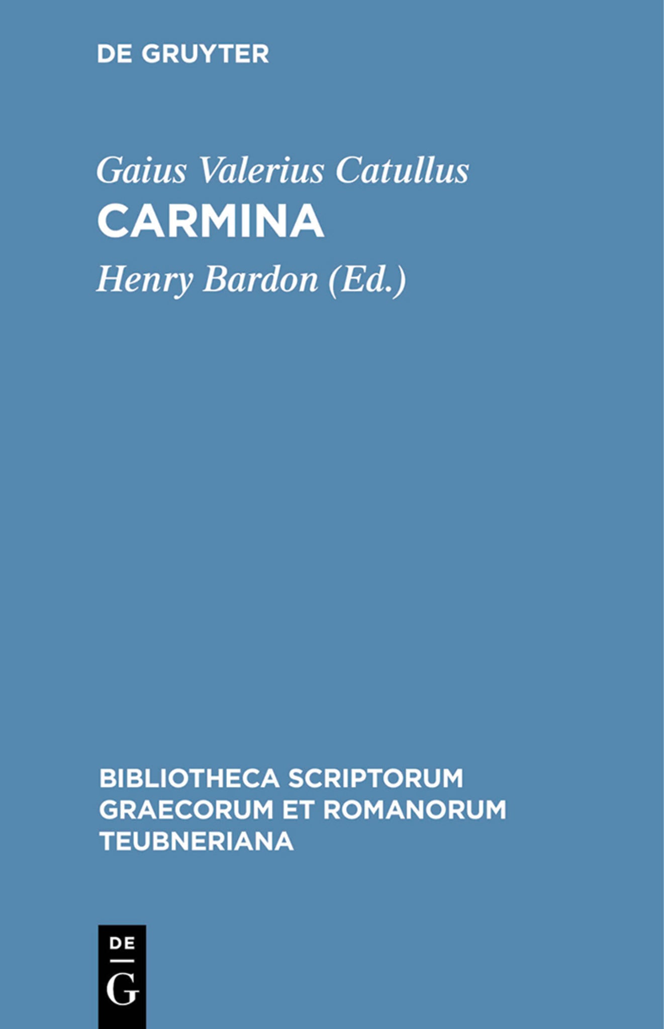 Cover image for Carmina ISBN 9783598711336