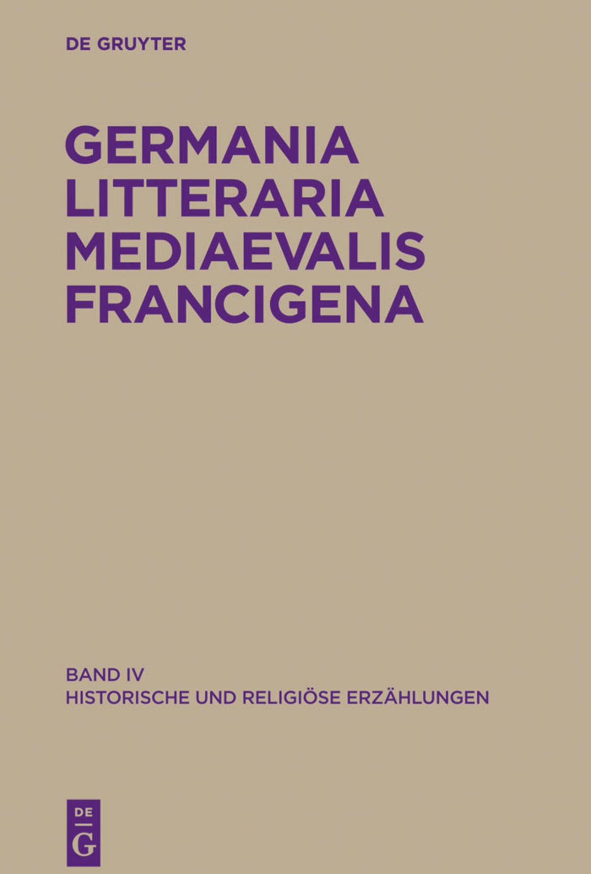 Cover image for Historische und religiöse Erzählungen ISBN 9783110229752