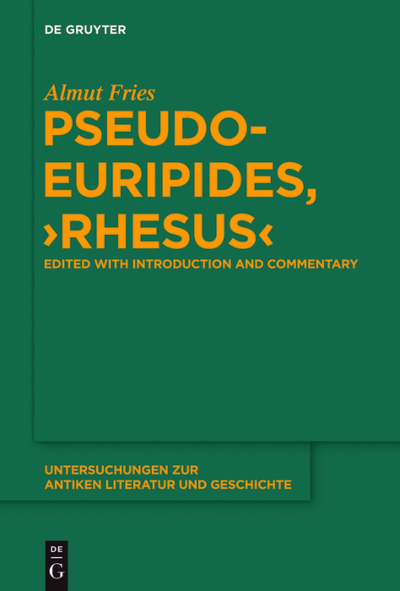 Pseudo-Euripides, "Rhesus"