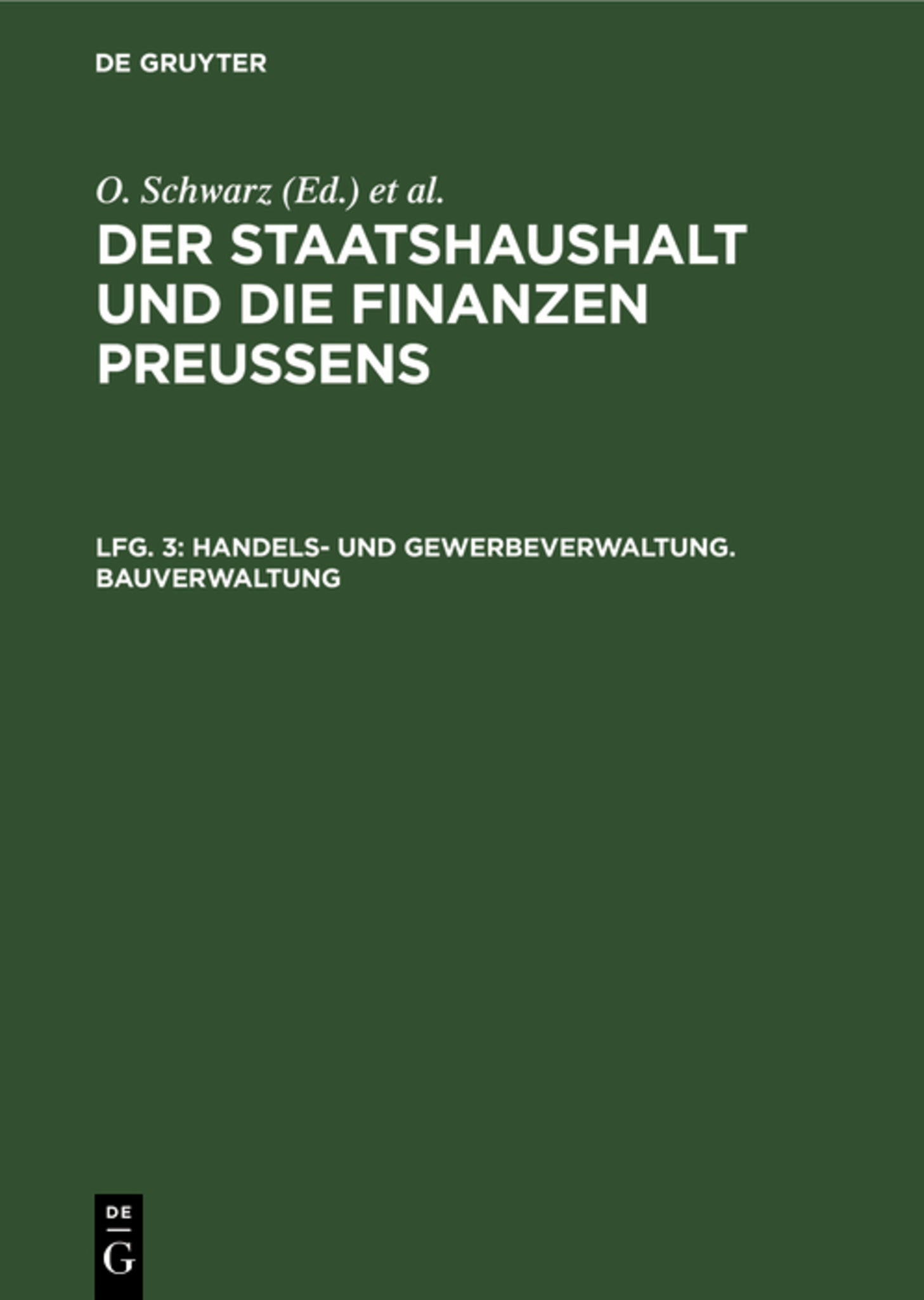 Handels- und Gewerbeverwaltung. Bauverwaltung