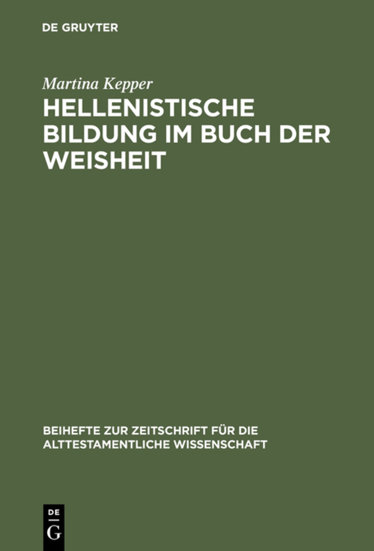 Hellenistische Bildung im Buch der Weisheit