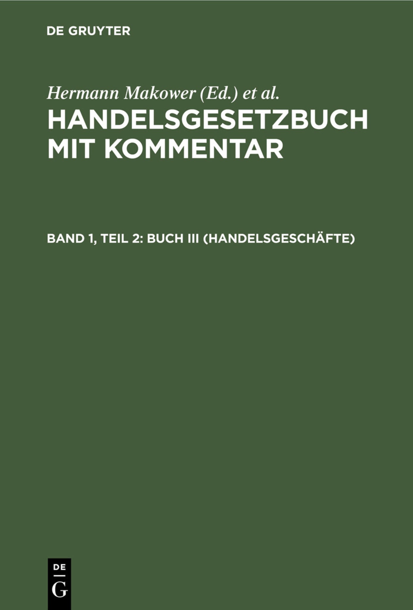 Buch III (Handelsgeschäfte)