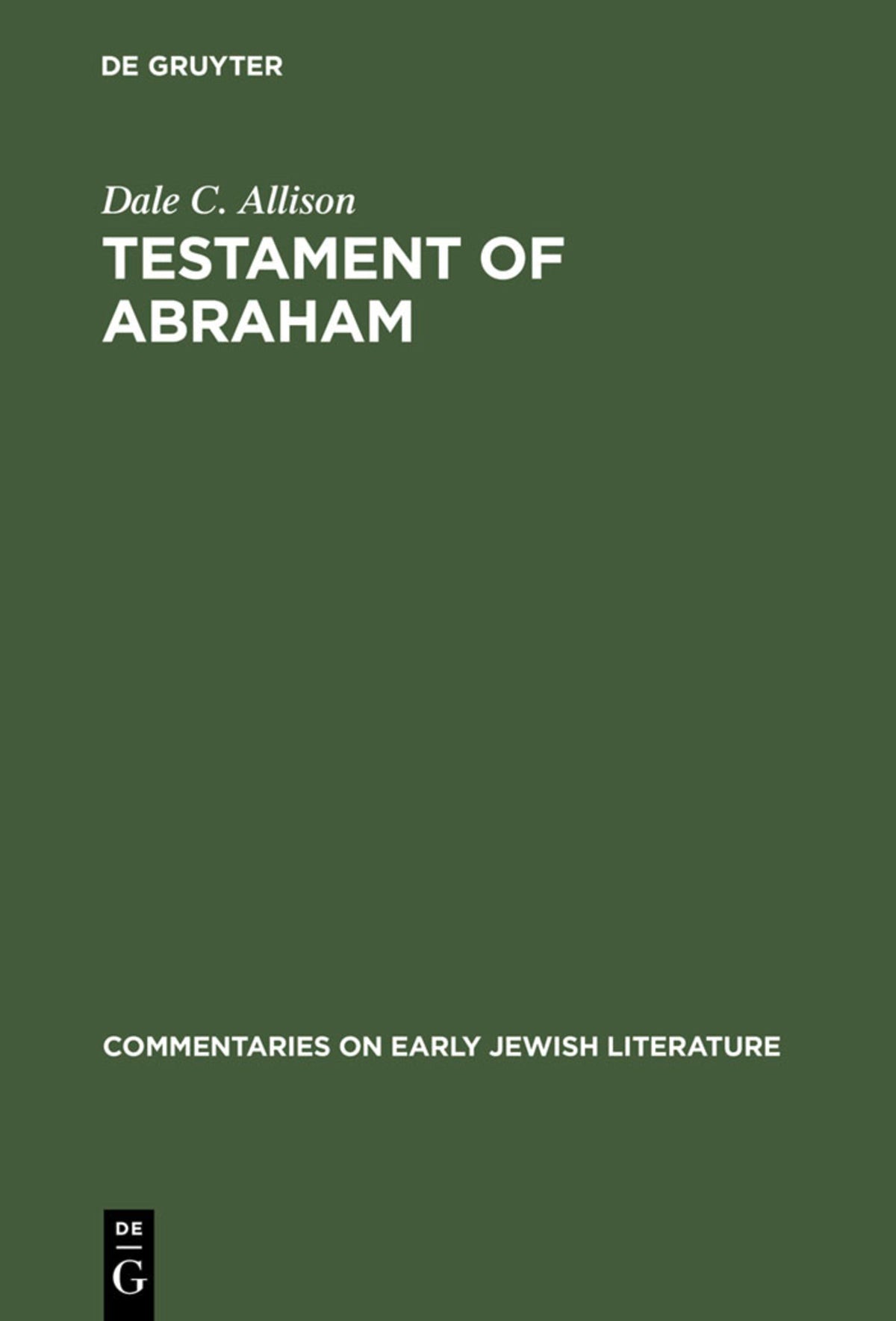 Cover image for Testament of Abraham ISBN 9783110178883