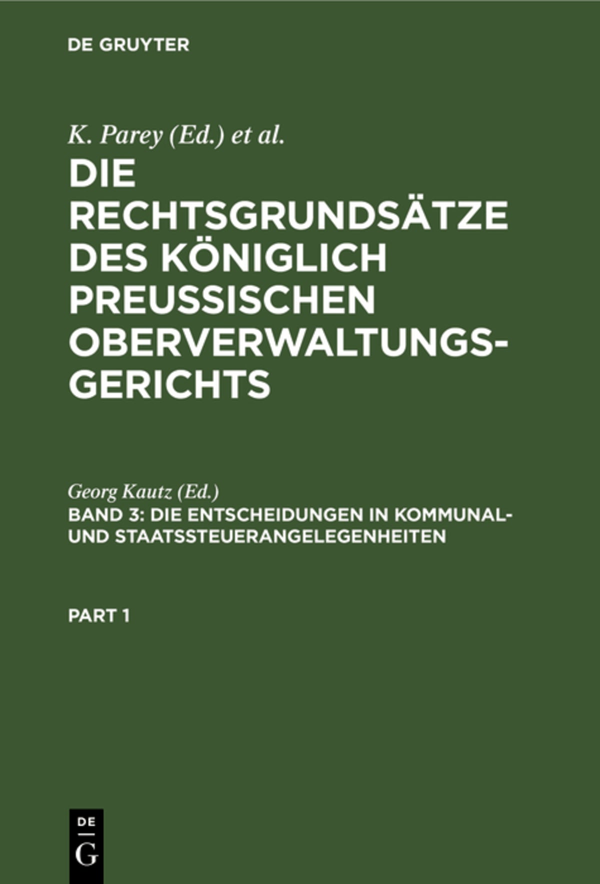 Die Entscheidungen in Kommunal- und Staatssteuerangelegenheiten