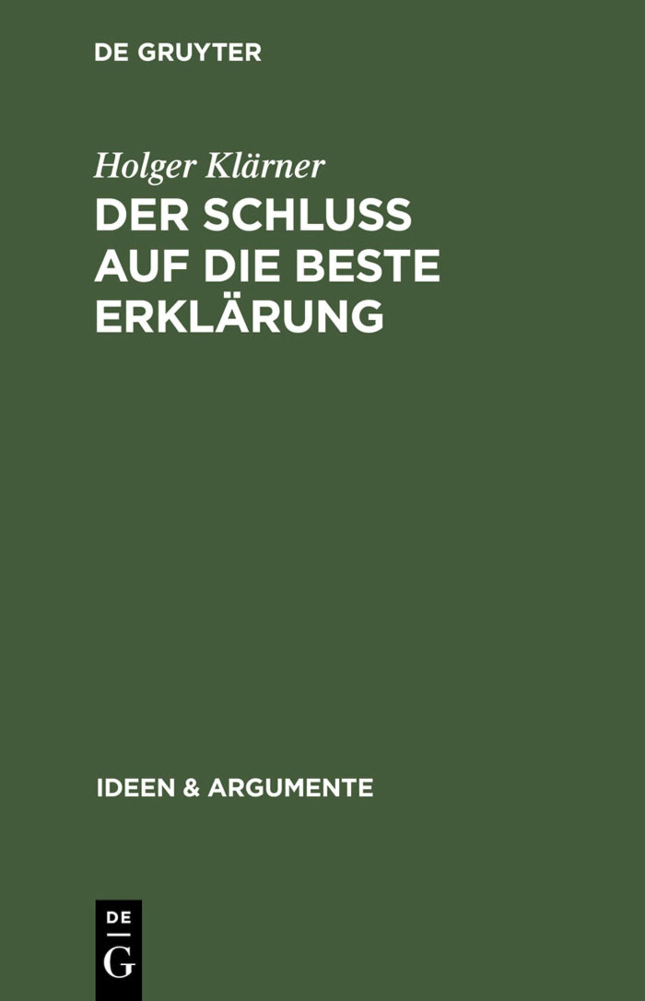 Der Schluß auf die beste Erklärung