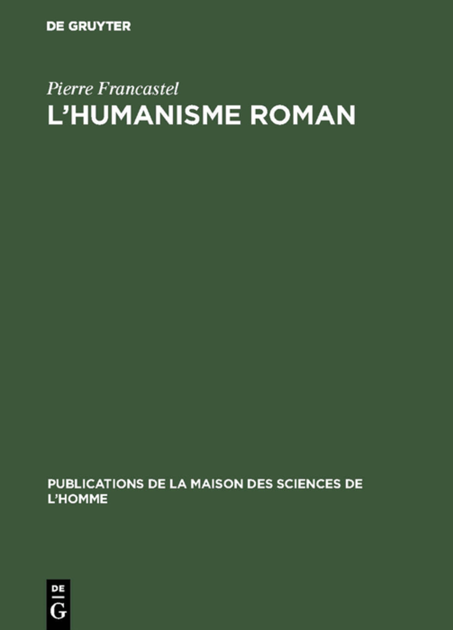 L’humanisme roman
