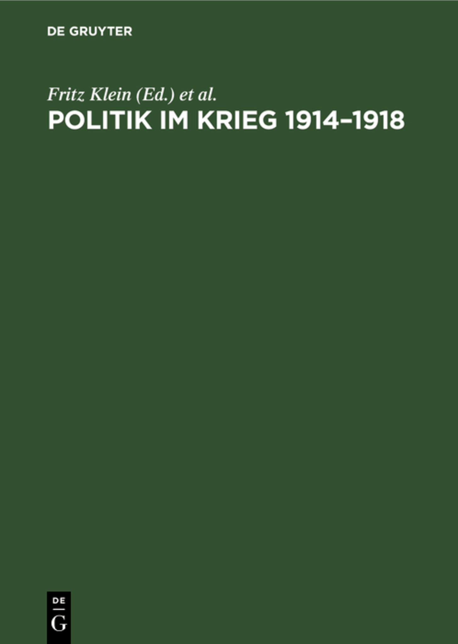 Politik im Krieg 1914–1918