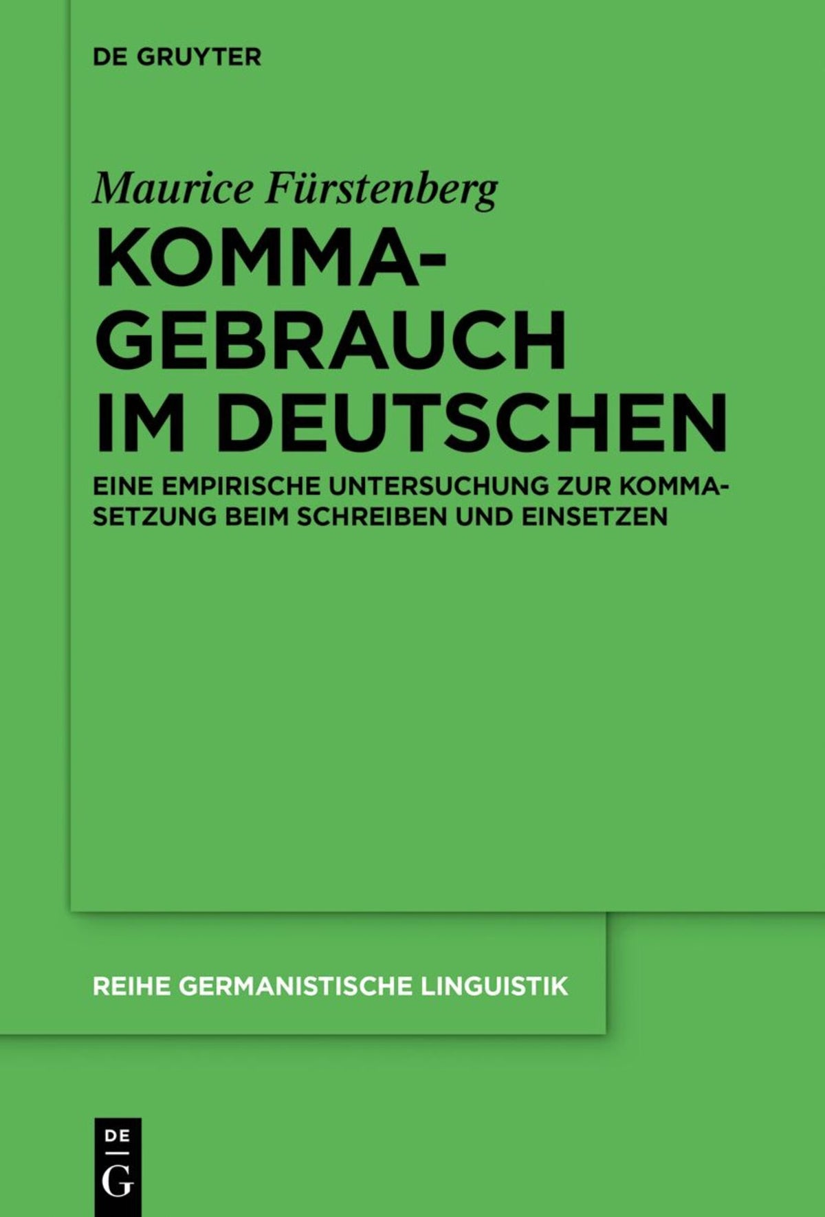 Cover image for Kommagebrauch im Deutschen ISBN 9783111322452