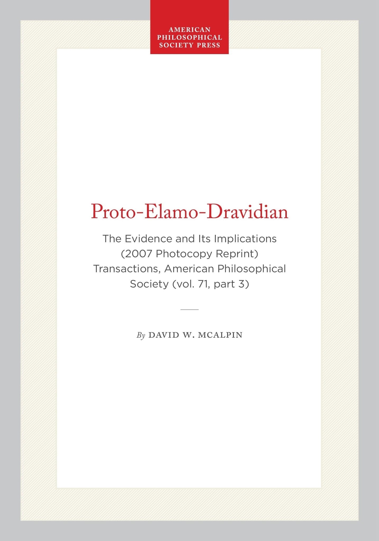 Proto-Elamo-Dravidian