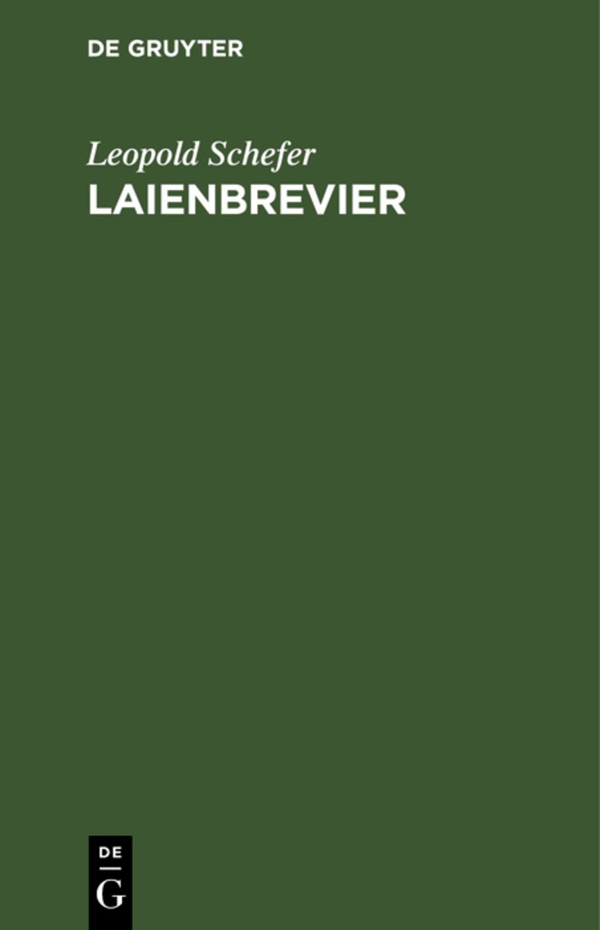 Cover image for Laienbrevier ISBN 9783112659953