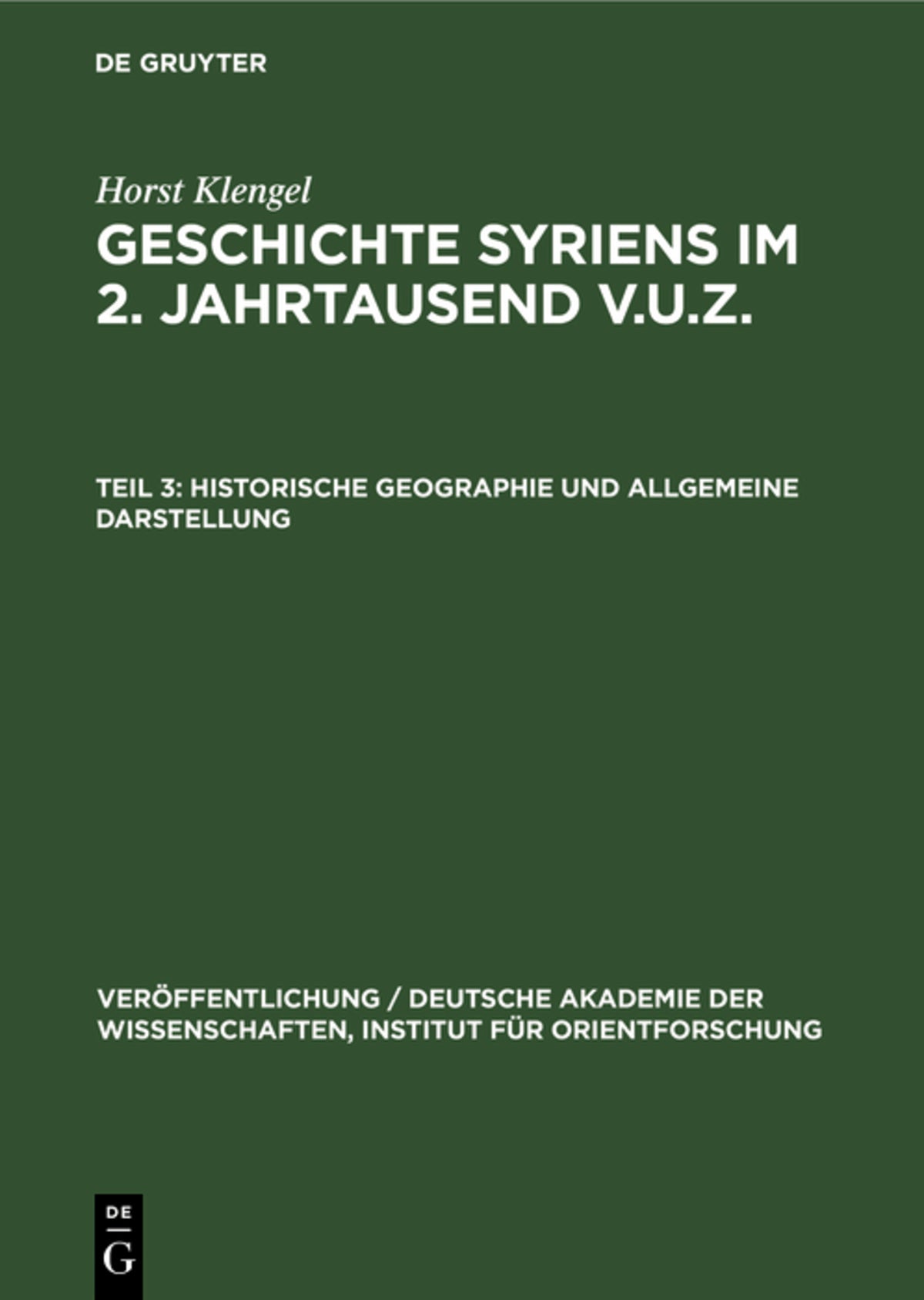 Cover image for Historische Geographie und allgemeine Darstellung ISBN 9783112529539