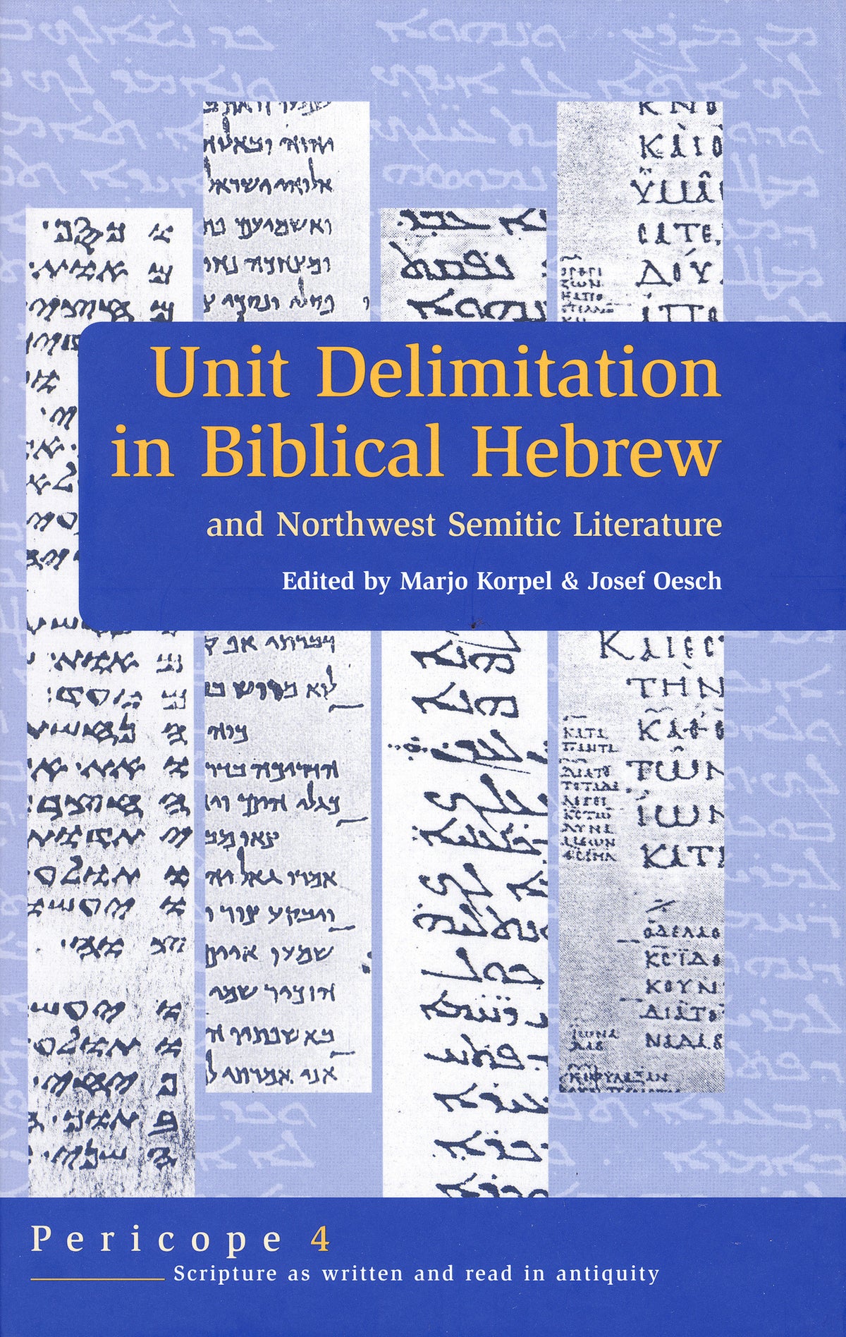 Unit Delimitation in Biblical Hebrew