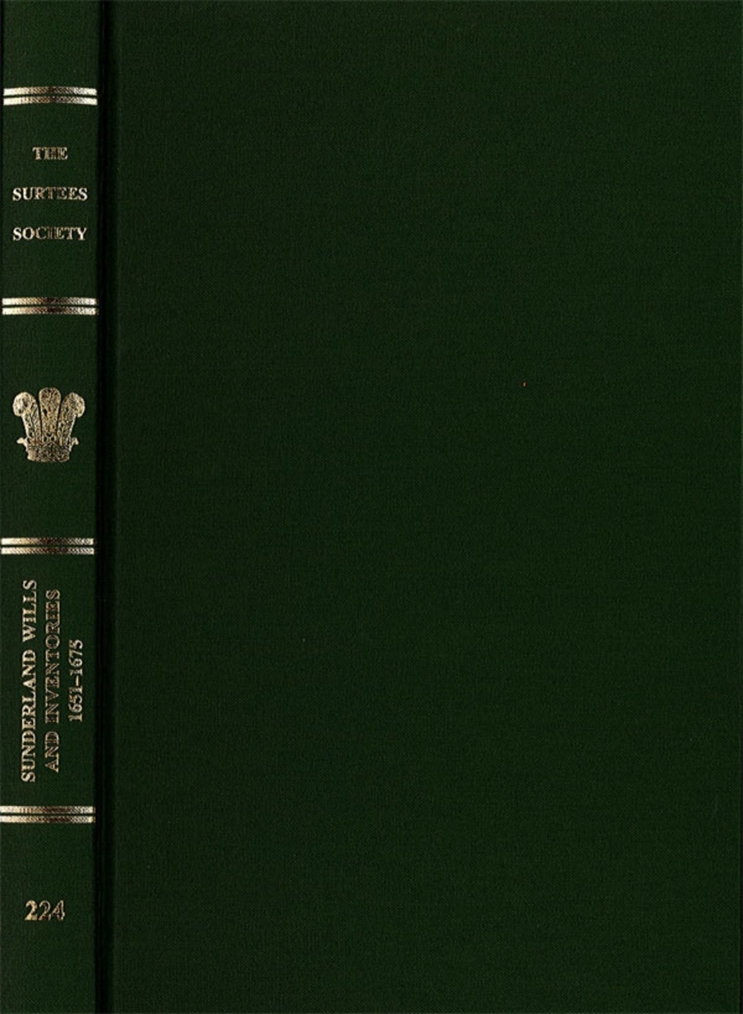 Cover image for Sunderland Wills and Inventories, 1651-1675 ISBN 9780854440801