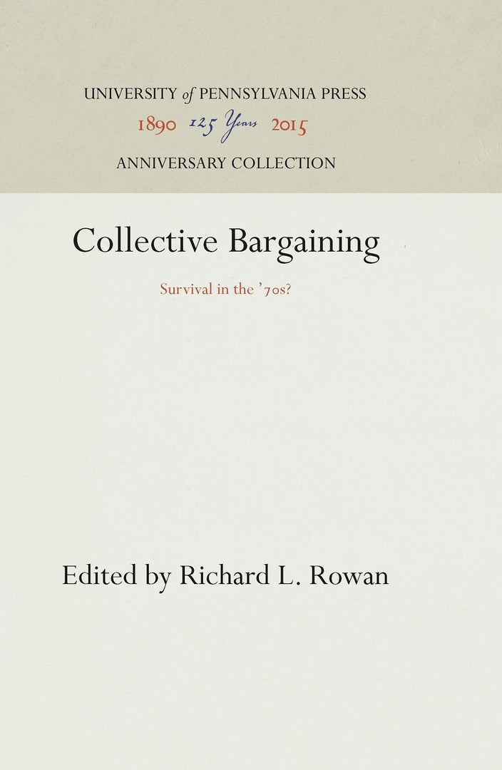 Cover image for Collective Bargaining ISBN 9780812290769