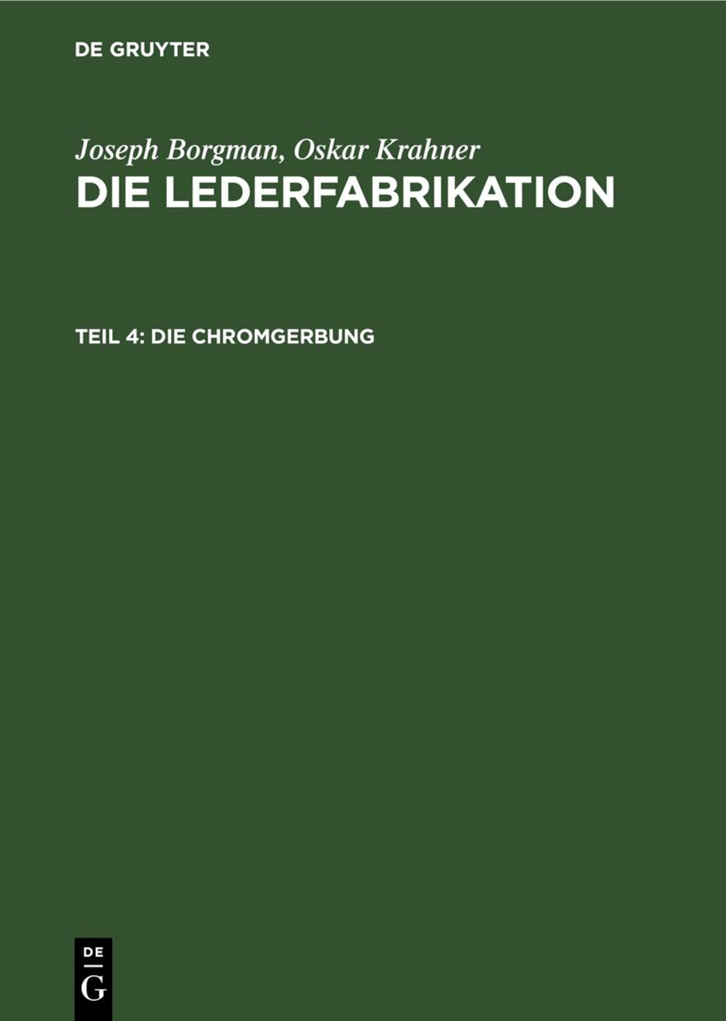 Die Chromgerbung