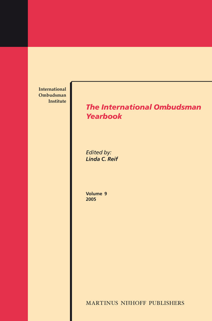 Cover image for The International Ombudsman Yearbook, Volume 9 (2005) ISBN 9789004166271