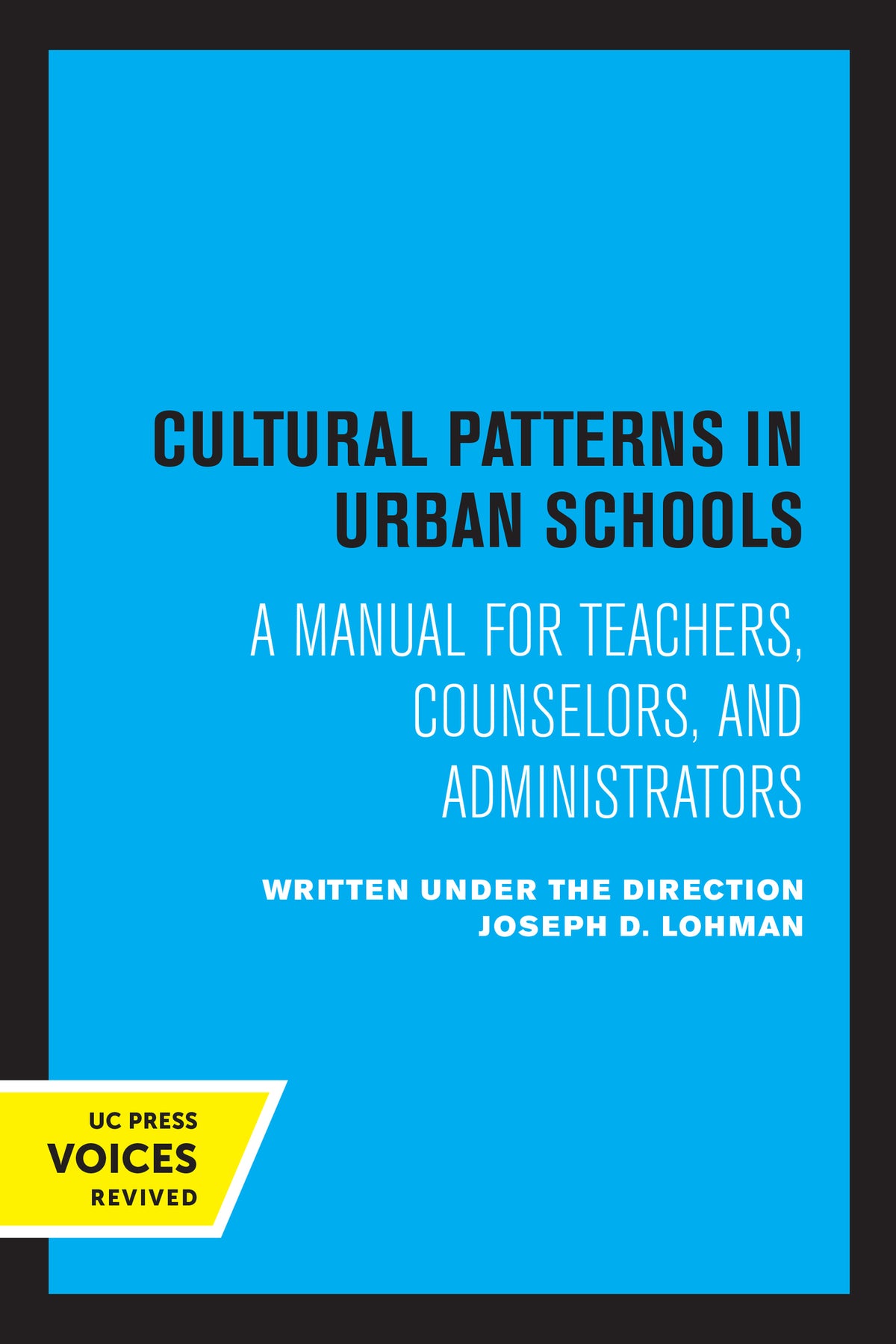 Cultural Patterns in Urban Schools