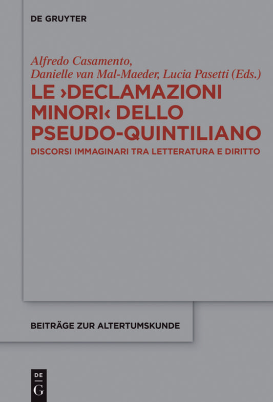Le >Declamazioni Minori