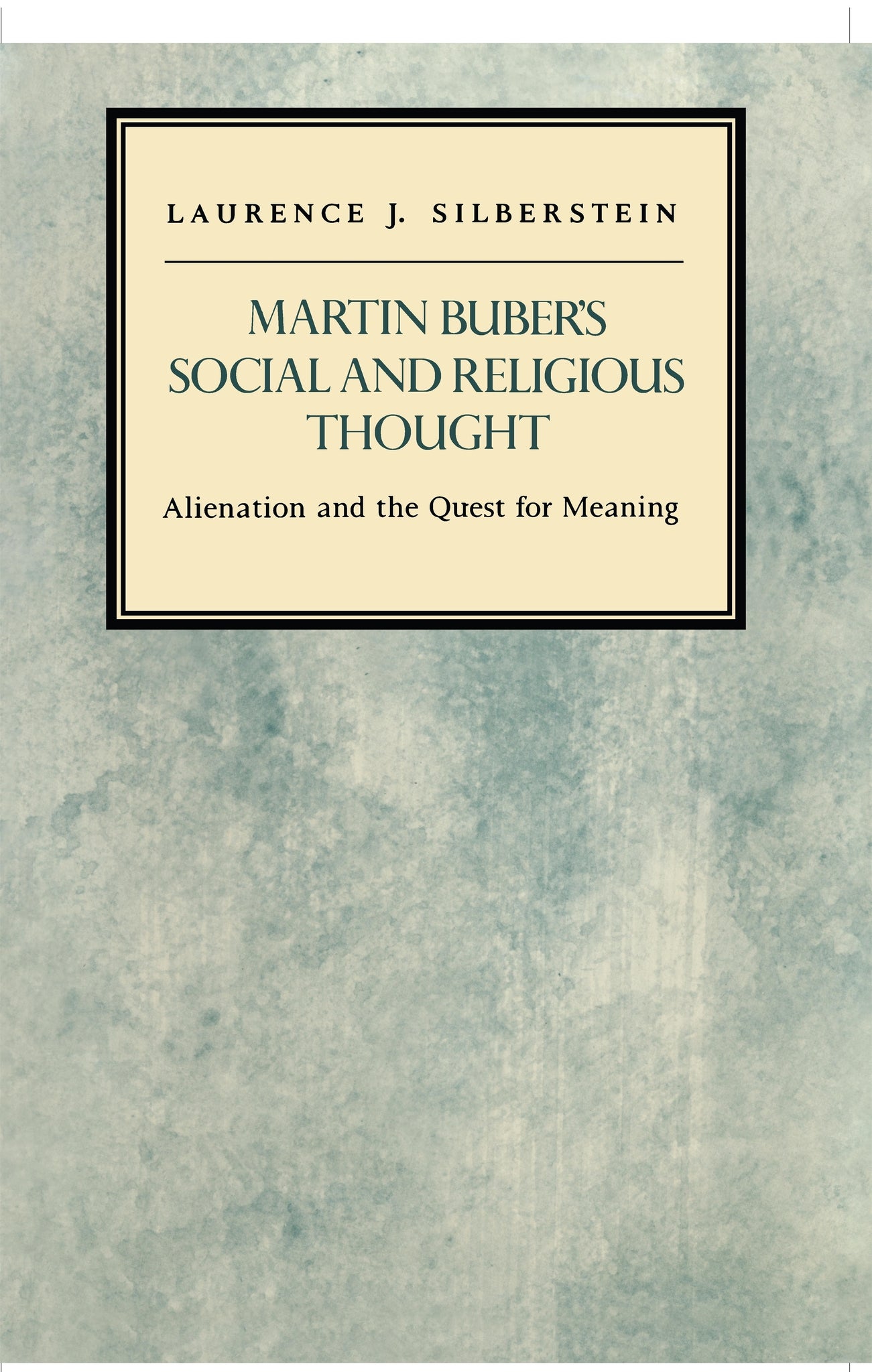 Cover image for Martin Buber's Social and Religious Thought ISBN 9780814779101