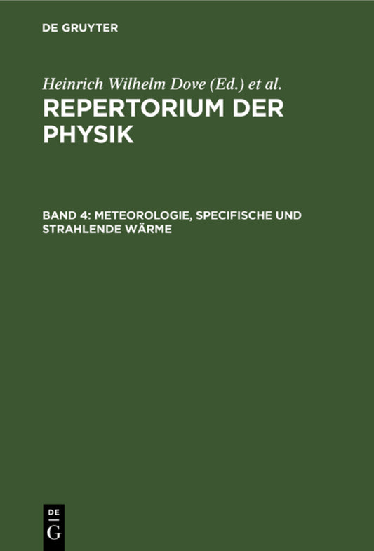 Meteorologie, specifische und strahlende Wärme