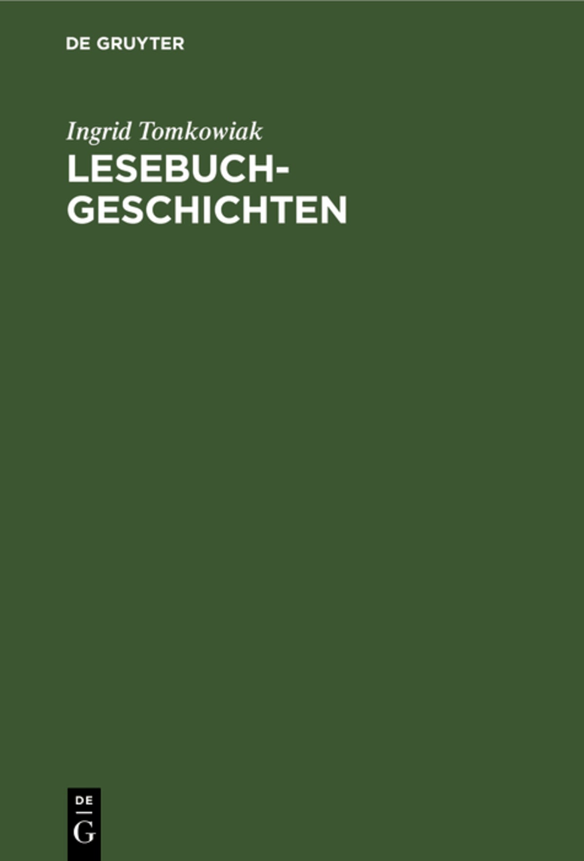 Cover image for Lesebuchgeschichten ISBN 9783110140774