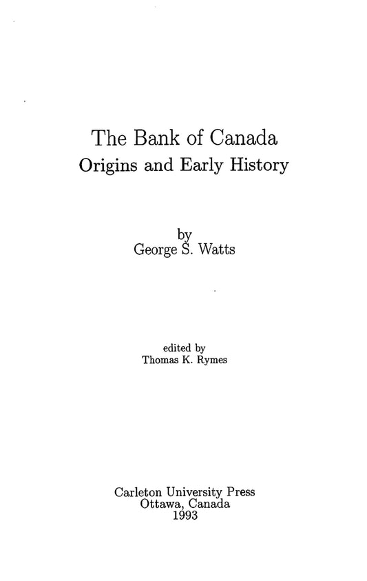 Bank of Canada/La Banque du Canada