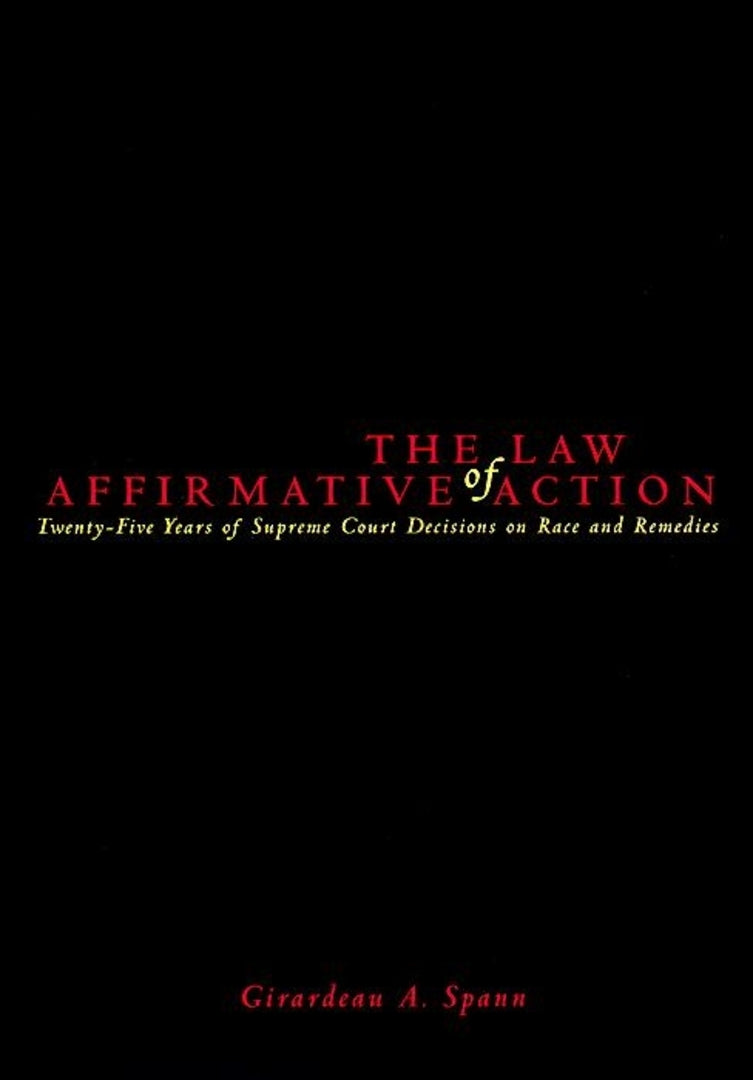 Cover image for The Law of Affirmative Action ISBN 9780814781401