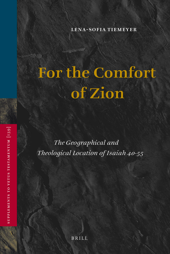 Cover image for For the Comfort of Zion ISBN 9789004189300