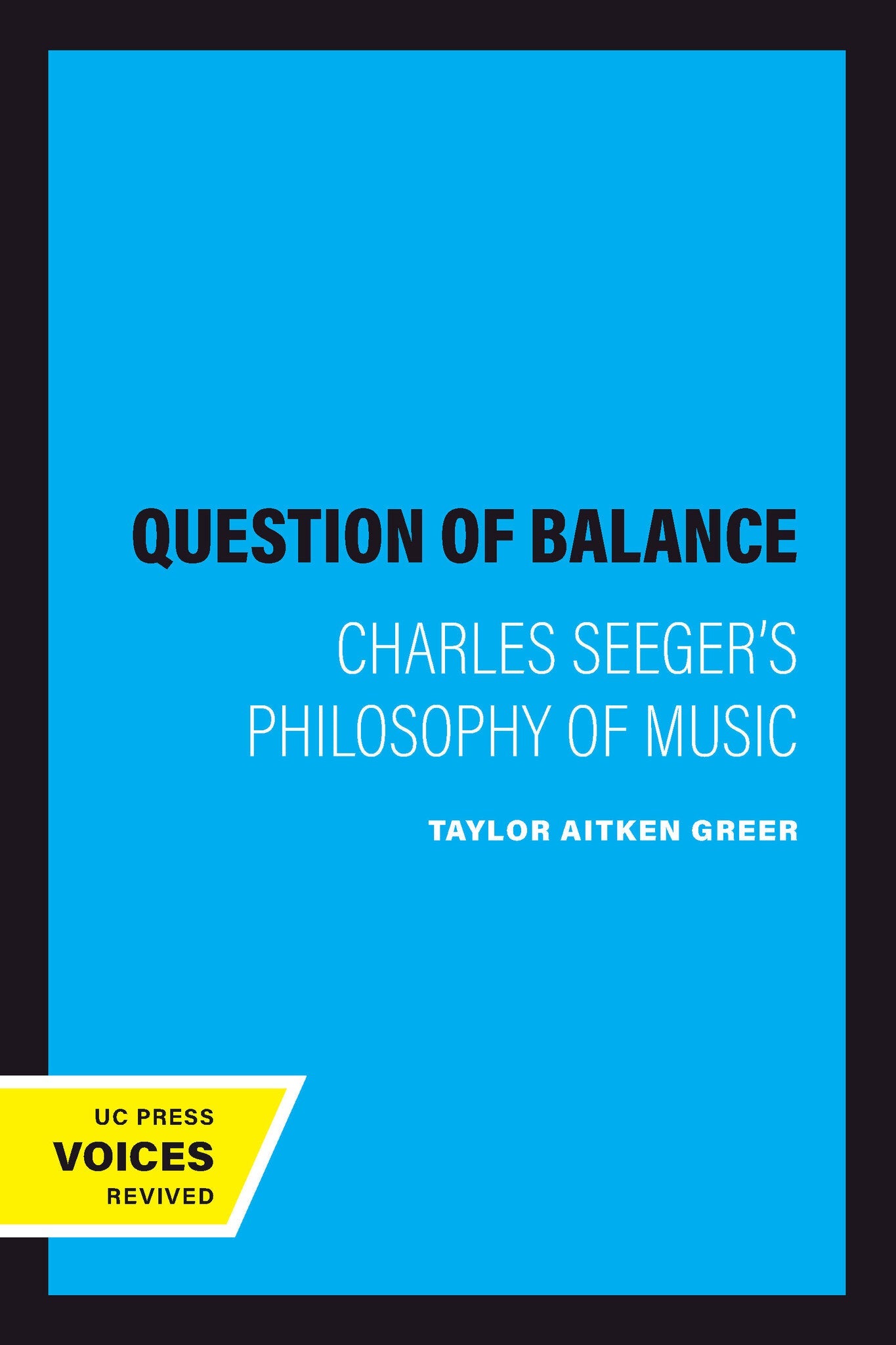 Cover image for A Question of Balance ISBN 9780520211520