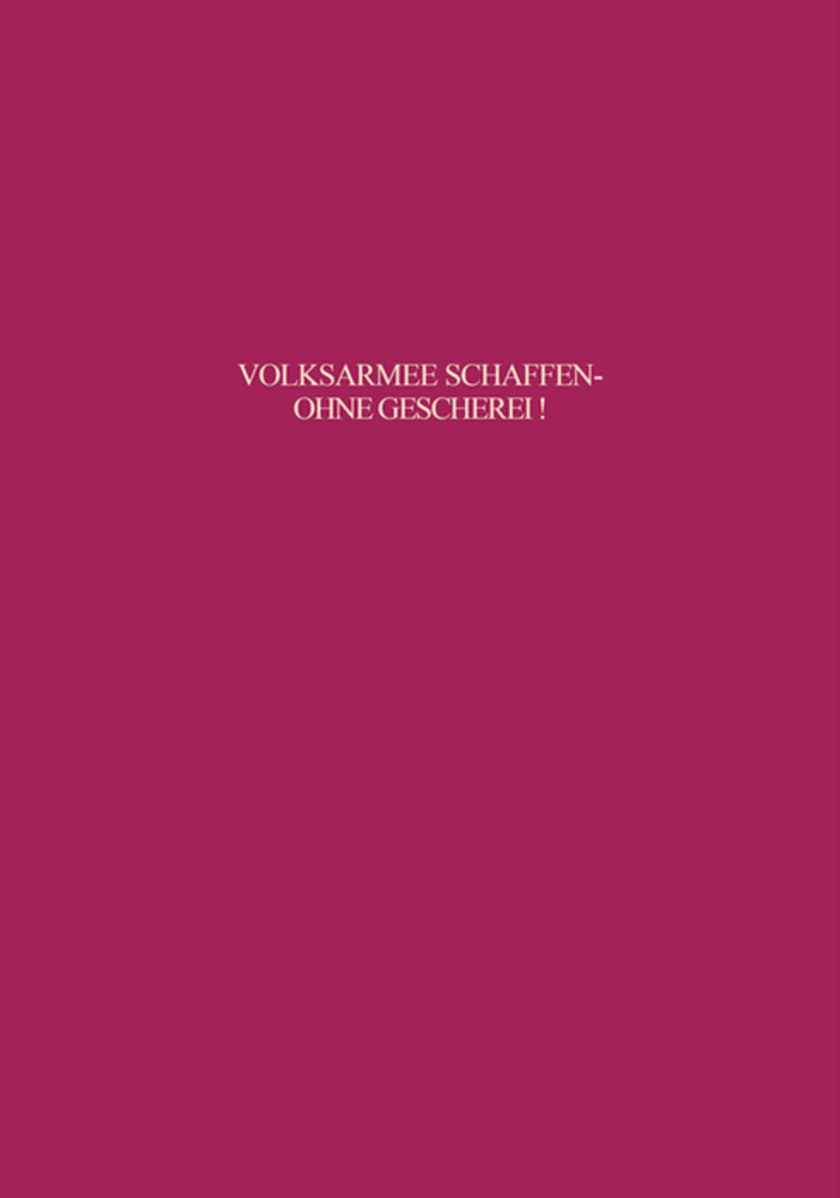 Cover image for Volksarmee schaffen - ohne Geschrei! ISBN 9783486560435