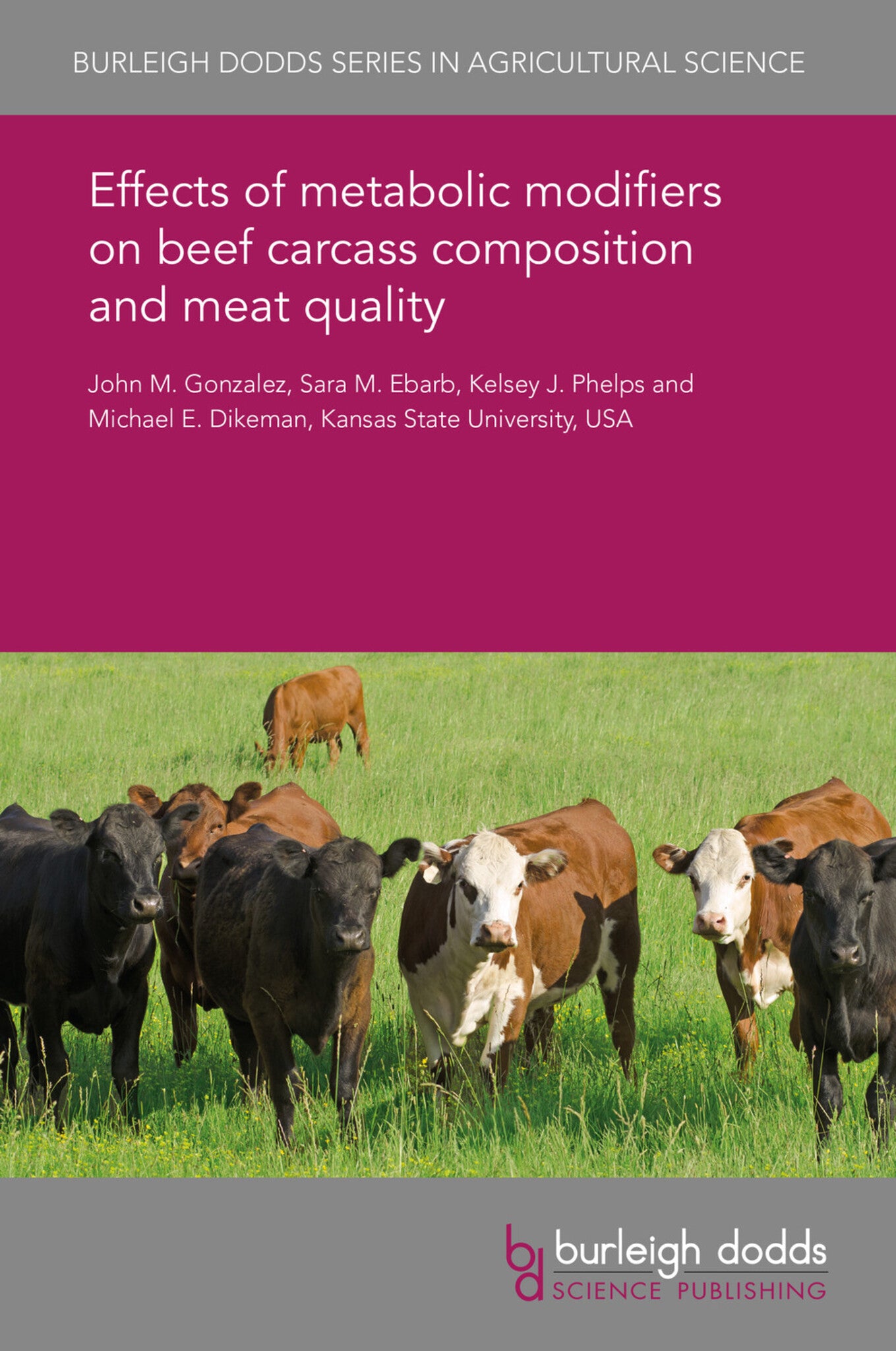 Cover image for Effects of metabolic modifiers on beef carcass composition and meat quality ISBN 9781838790363