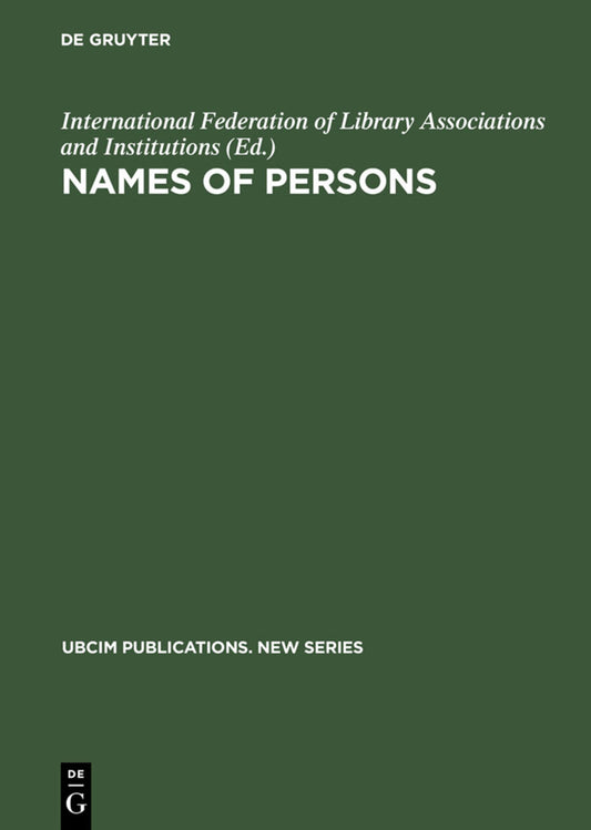 Names of Persons