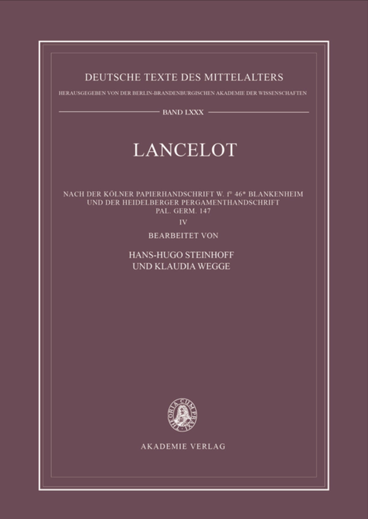 Lancelot IV: Namen- und Figurenregister