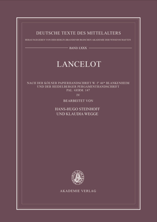 Lancelot IV: Namen- und Figurenregister