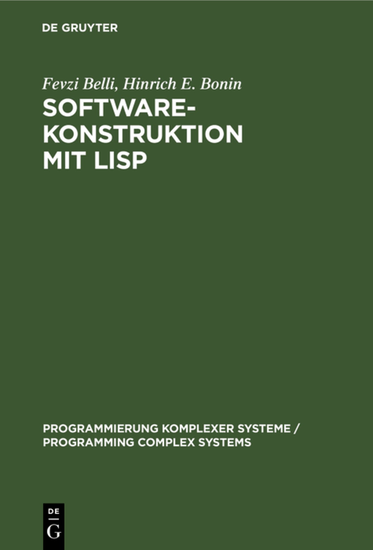 Cover image for Software-Konstruktion mit LISP ISBN 9783110117868