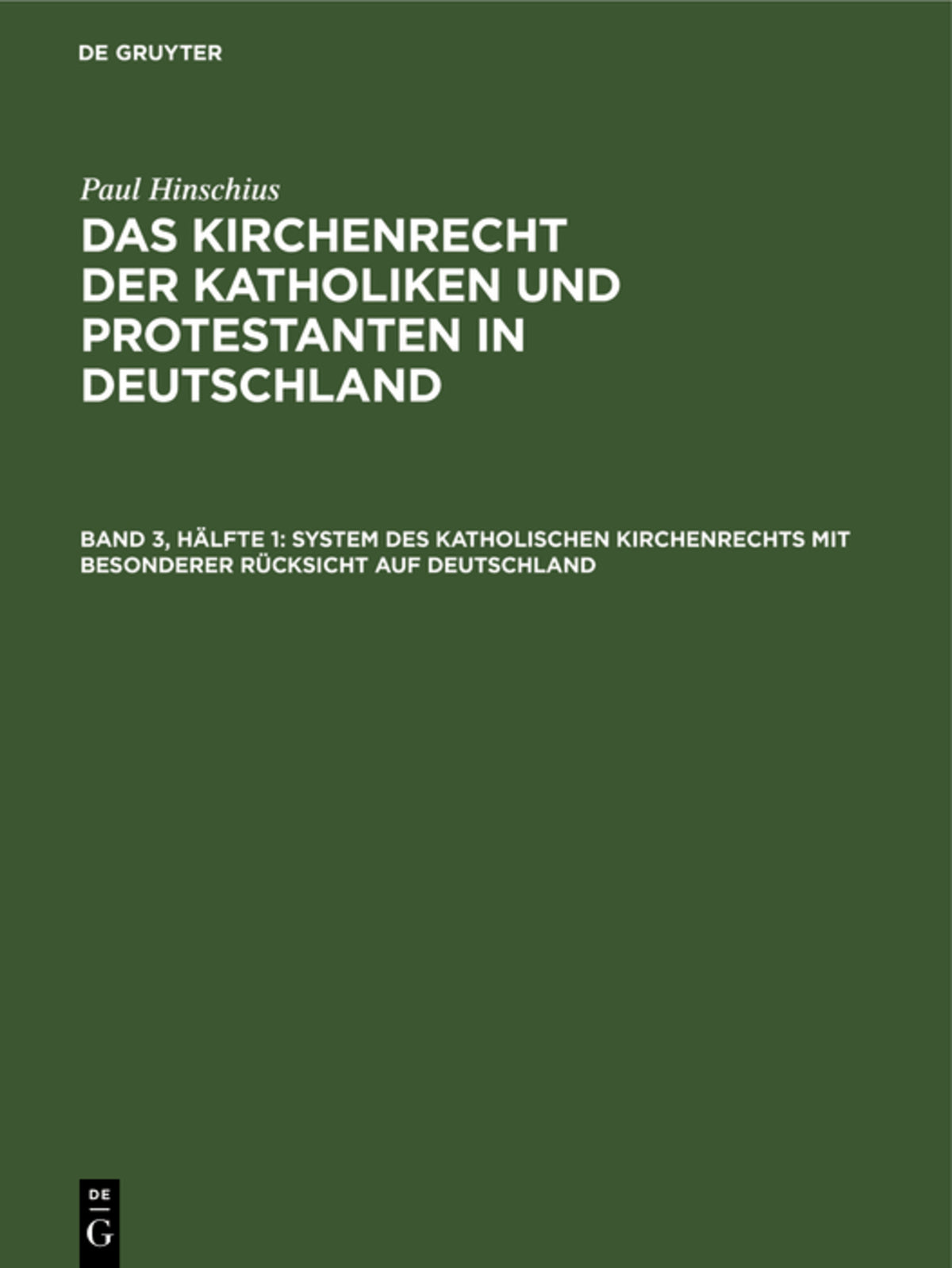 System des katholischen Kirchenrechts mit besonderer Rücksicht auf Deutschland