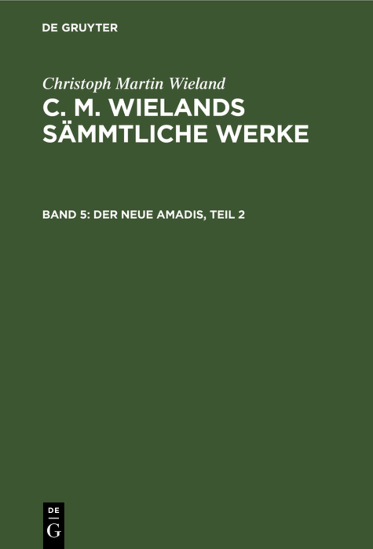 Cover image for Der neue Amadis, Teil 2 ISBN 9783111045832