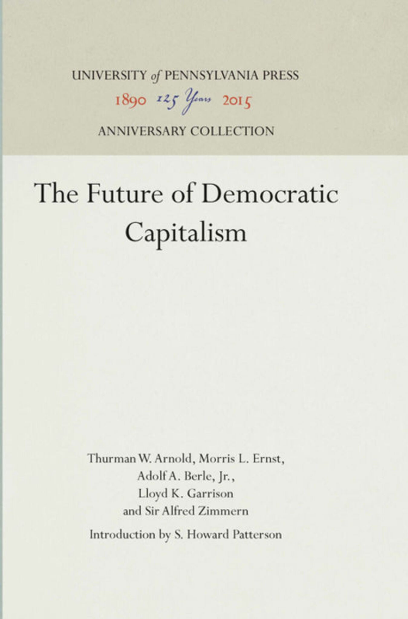 The Future of Democratic Capitalism