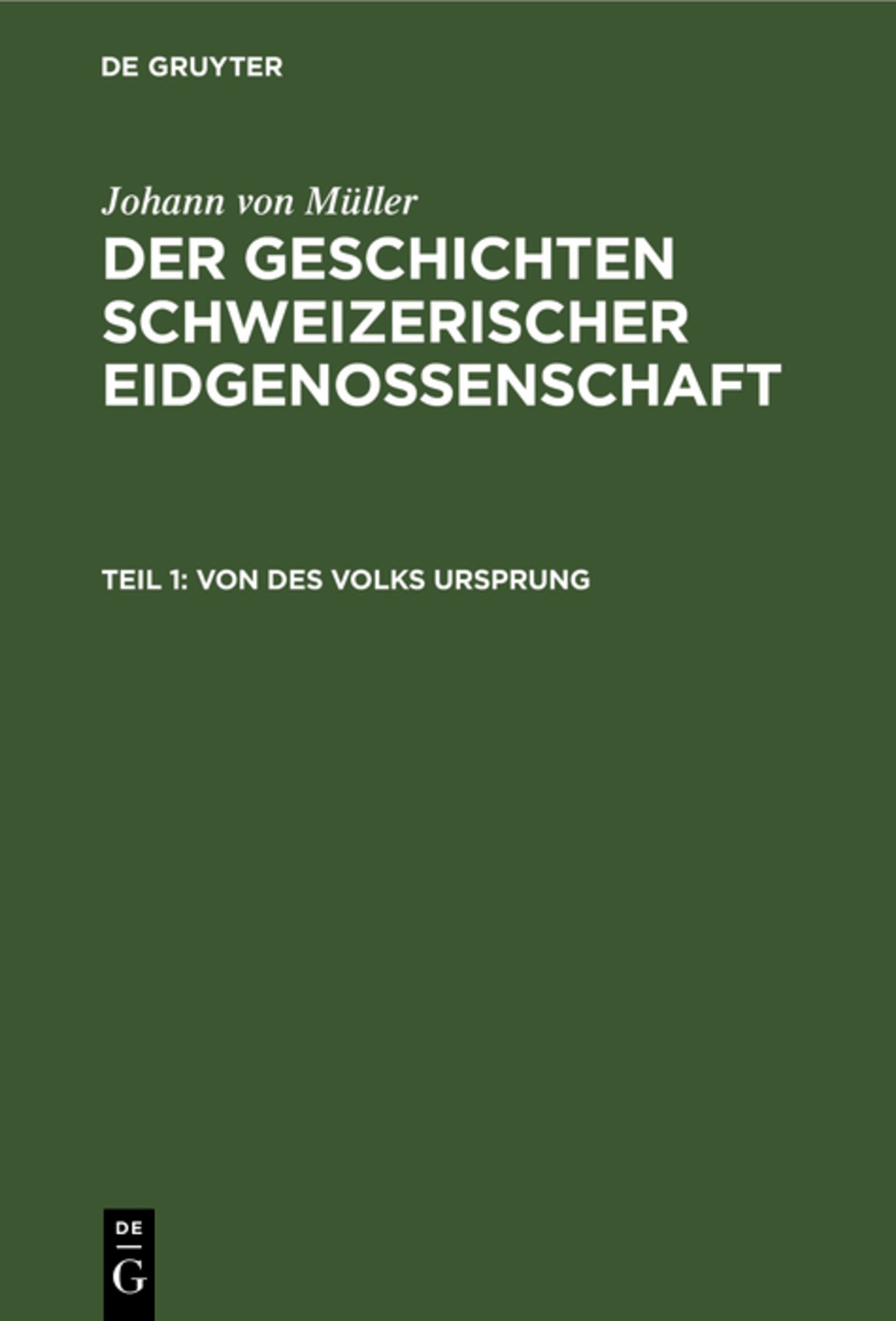 Von des Volks Ursprung