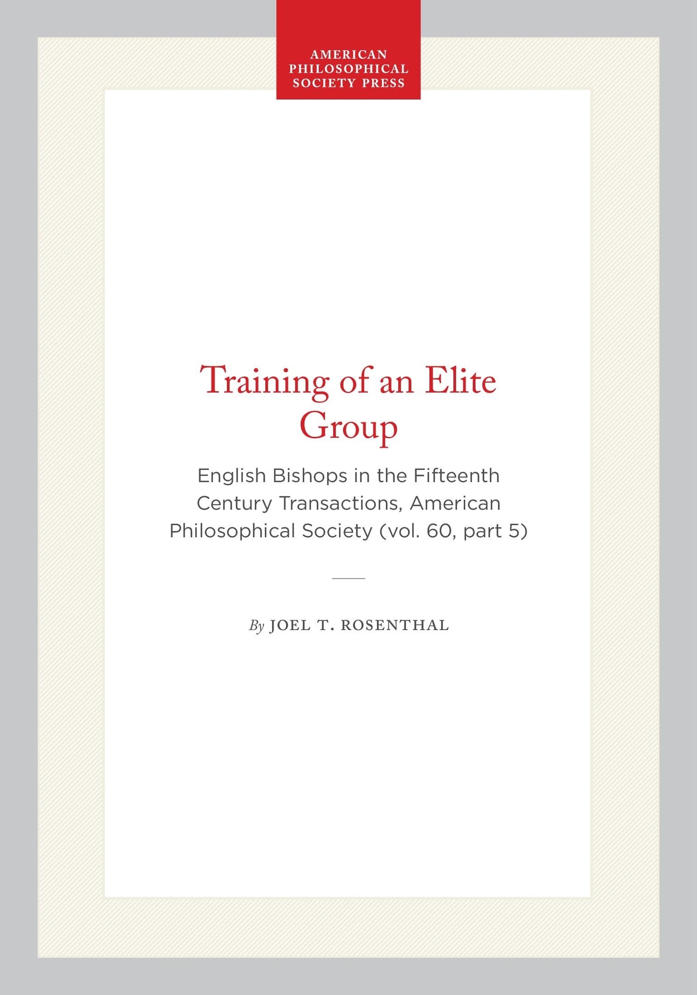 Training of an Elite Group