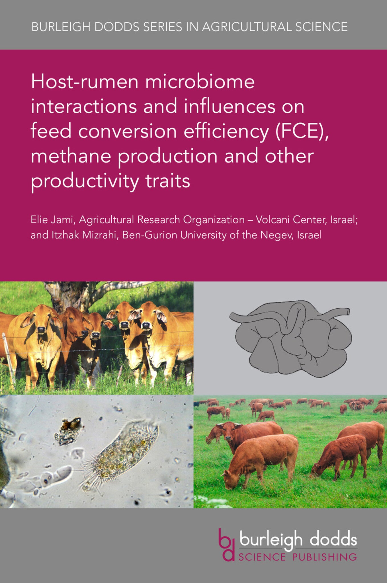 Cover image for Host-rumen microbiome interactions and influences on feed conversion efficiency (FCE), methane production and other productivity traits ISBN 9781786768056