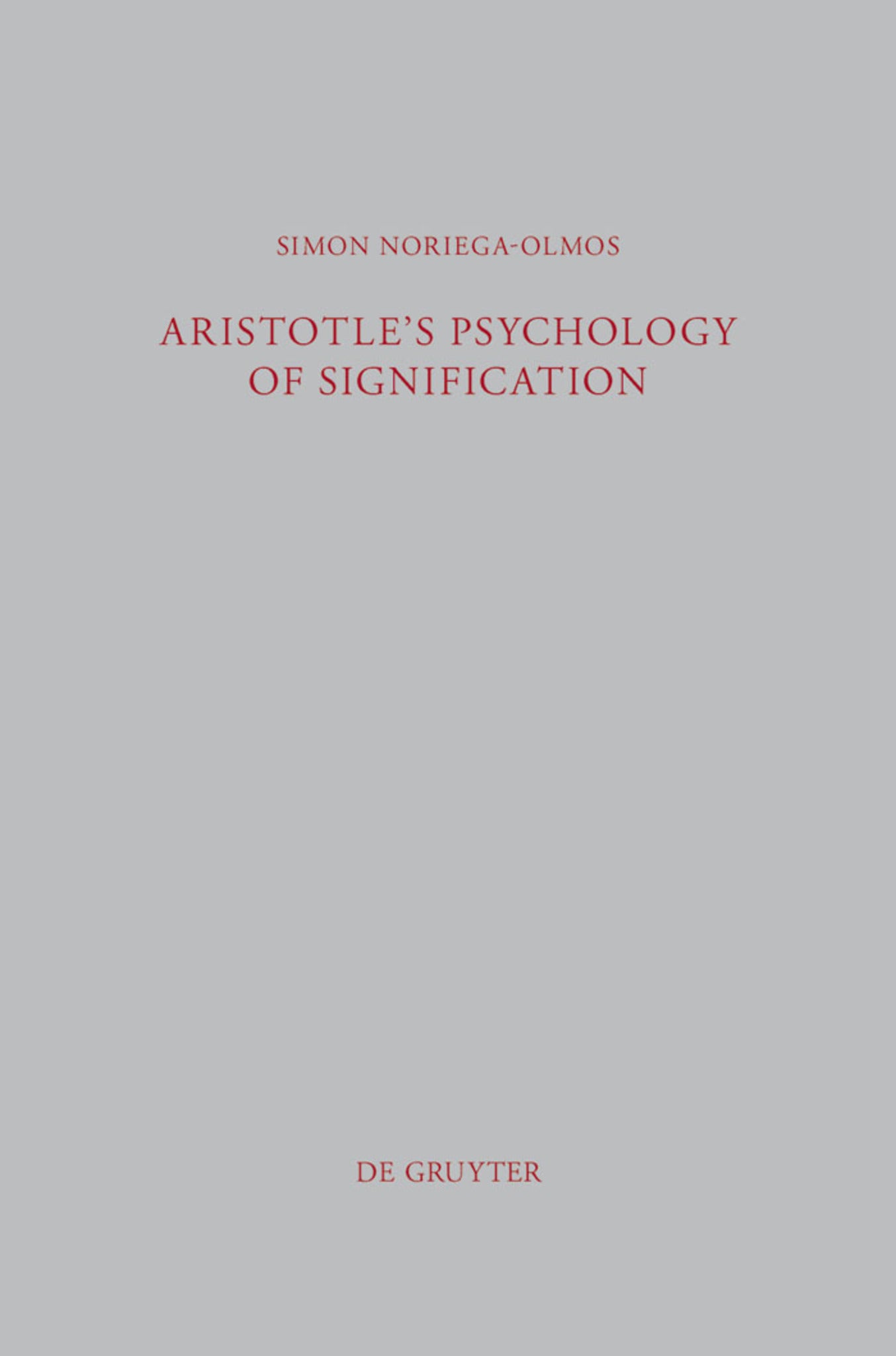 Aristotle's Psychology of Signification