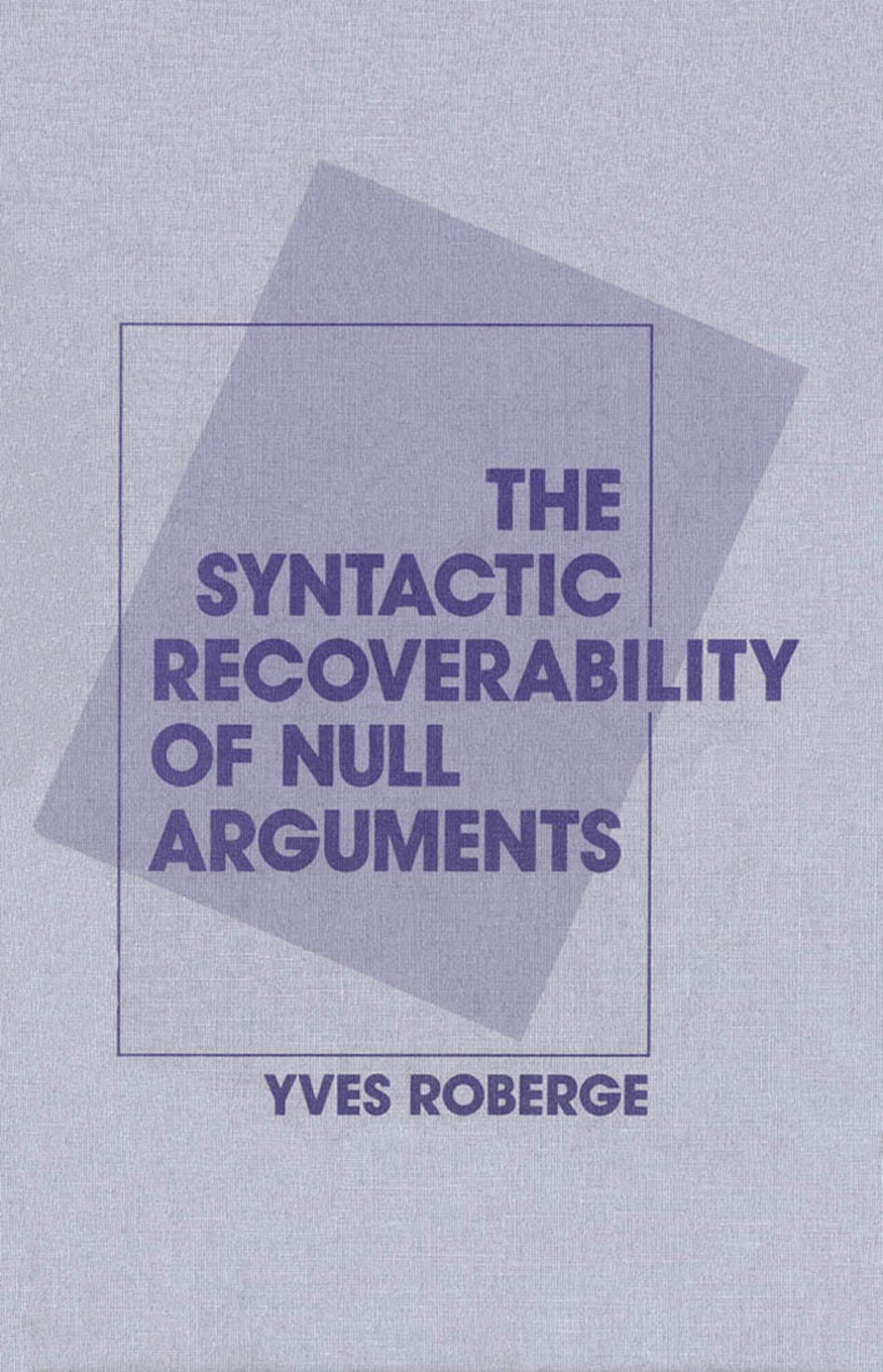 The Syntactic Recoverability of Null Arguments