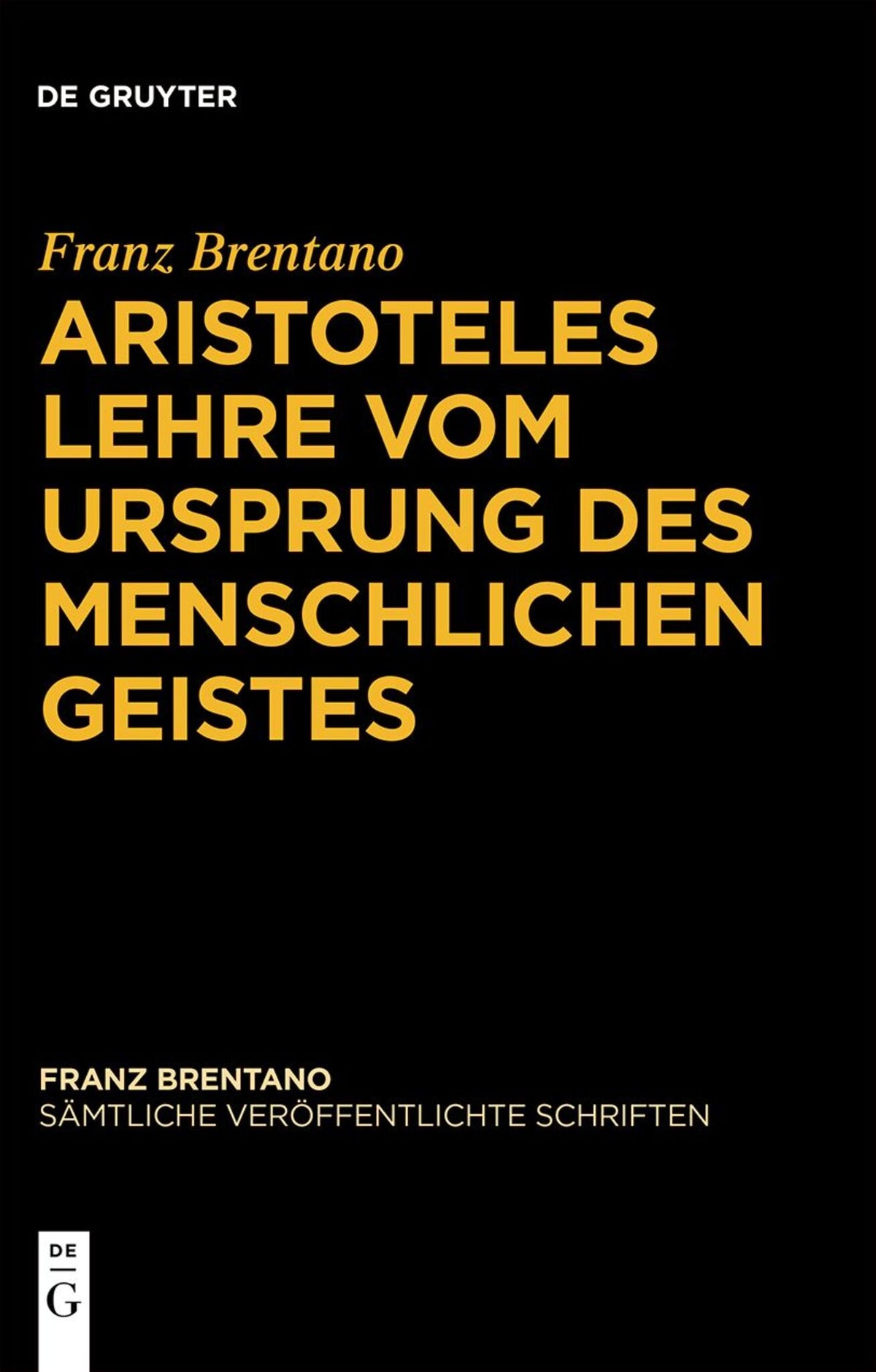 Cover image for Aristoteles Lehre vom Ursprung des menschlichen Geistes ISBN 9783110760880
