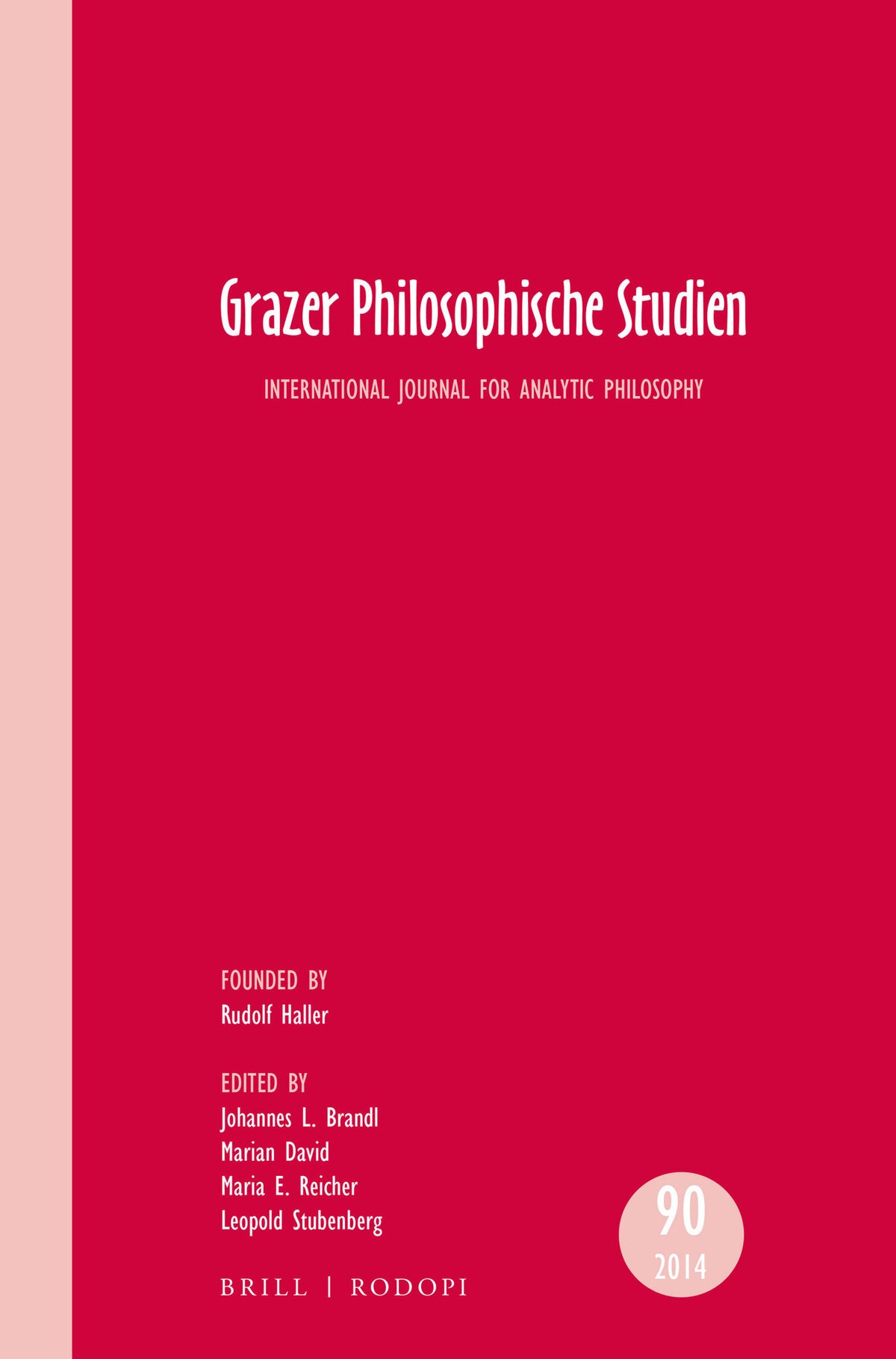 Grazer Philosophische Studien, Vol 90 – 2014