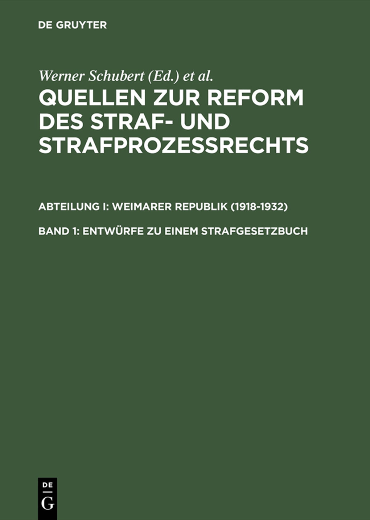 Entwürfe zu einem Strafgesetzbuch