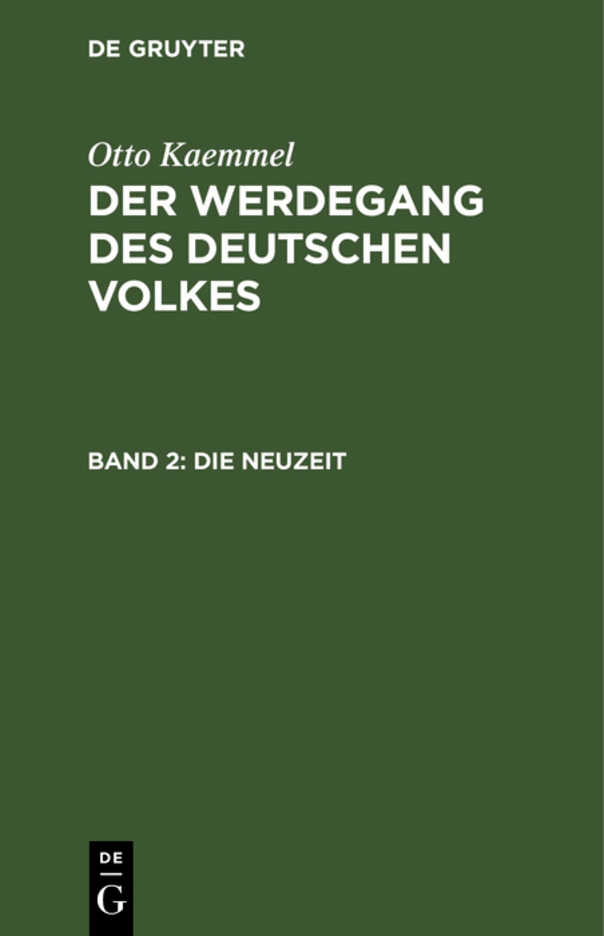 Cover image for Die Neuzeit ISBN 9783112659557