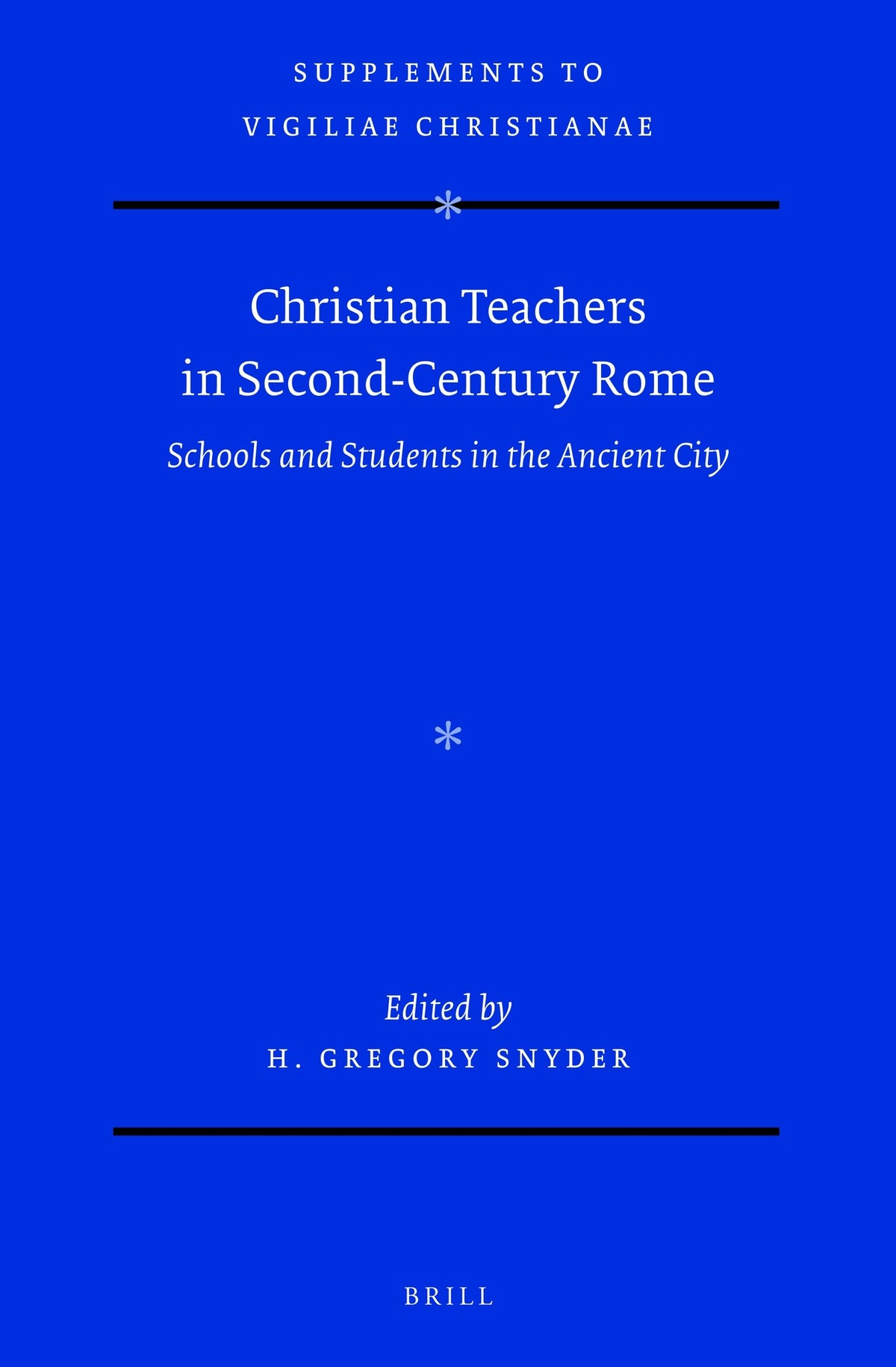 Cover image for Christian Teachers in Second-Century Rome ISBN 9789004422476