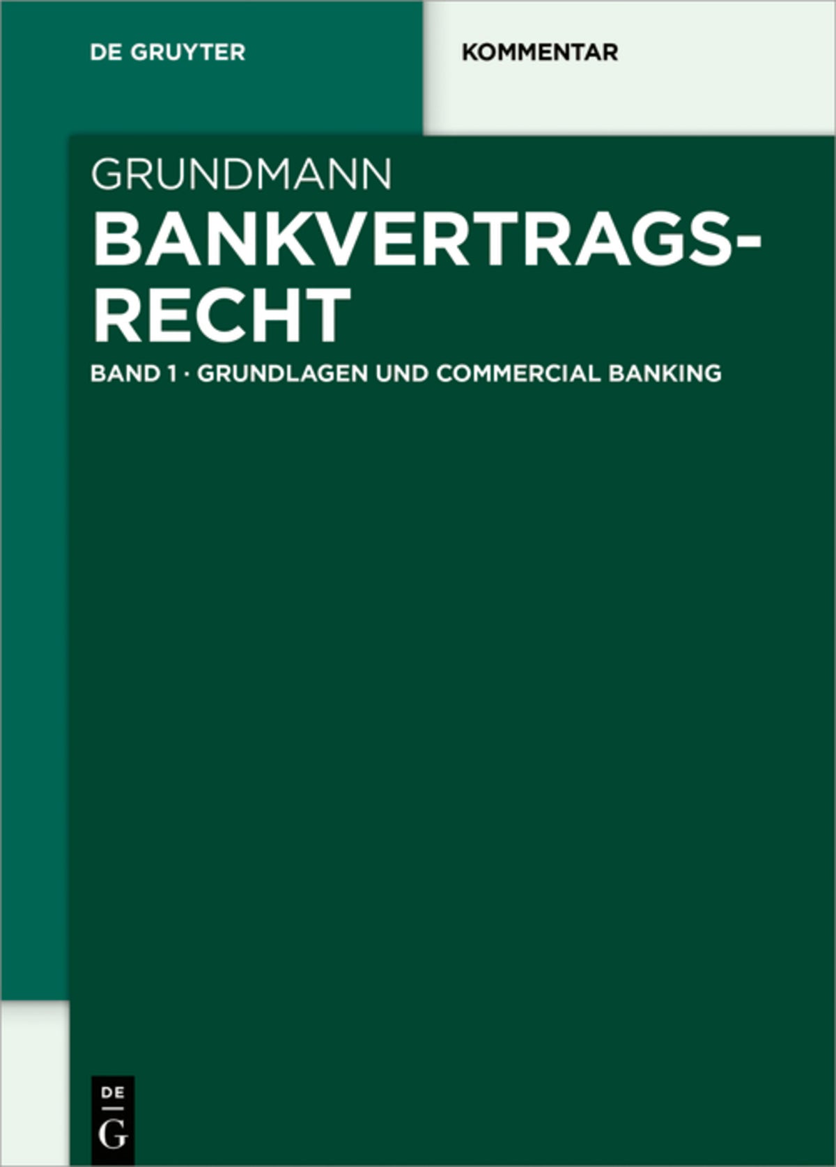 Cover image for Grundlagen und Commercial Banking ISBN 9783110485714