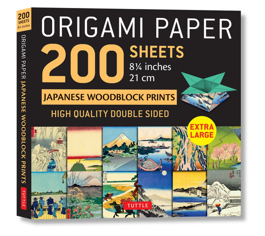 Origami Paper 200 sheets Japanese Woodblock Prints 8 1/4"